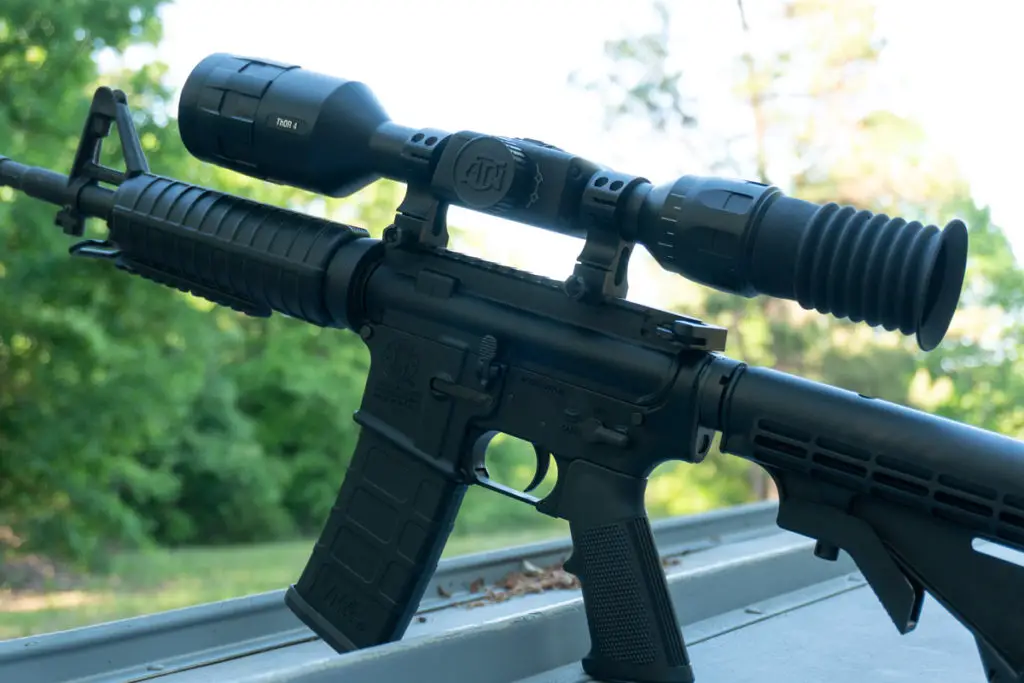 ATN Thor 4 Thermal Scope on an AR15 Rifle