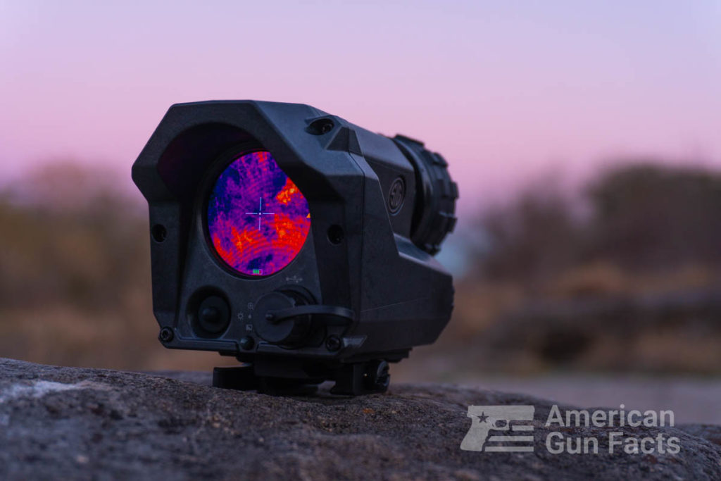 Sig Echo 3 Thermal Scope at sunset viewing screen