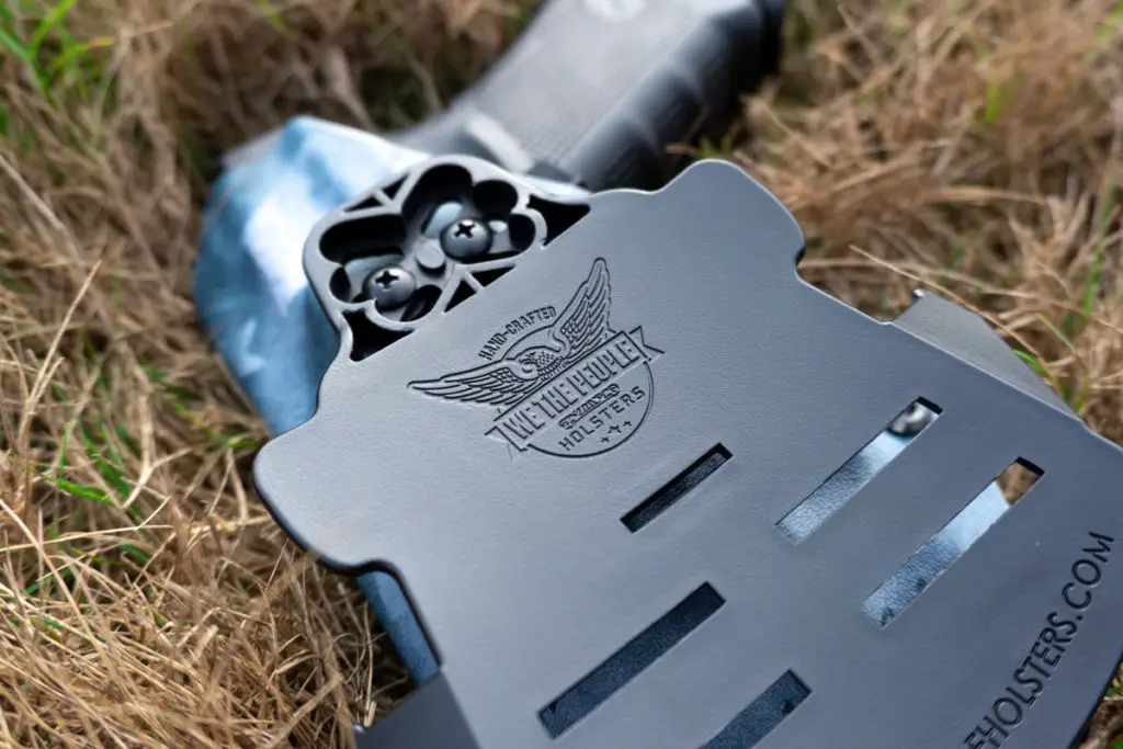 OWB Holster from We The People with logo on the insert paddle