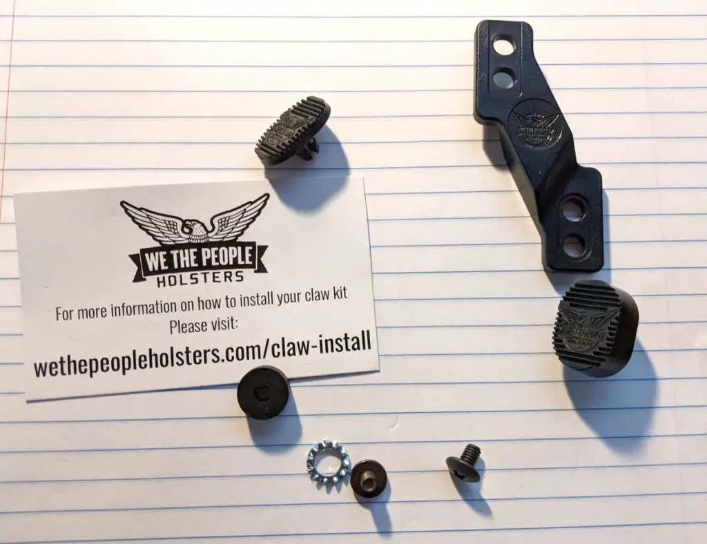 We the People Holsters Concealment Claw Parts and pieces for assembly