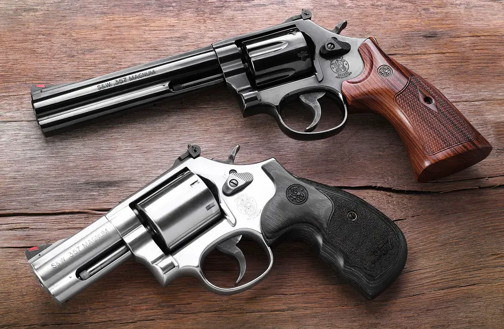 S&W 586 two versions of the revolver