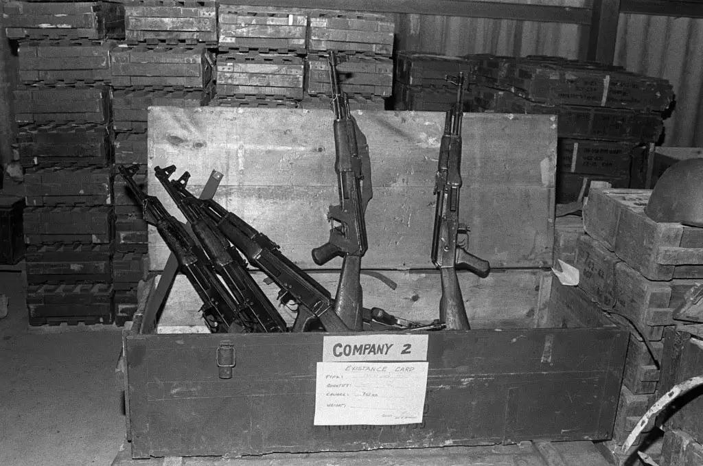 AK47 Rifles Seized during the Invasion of Grenada