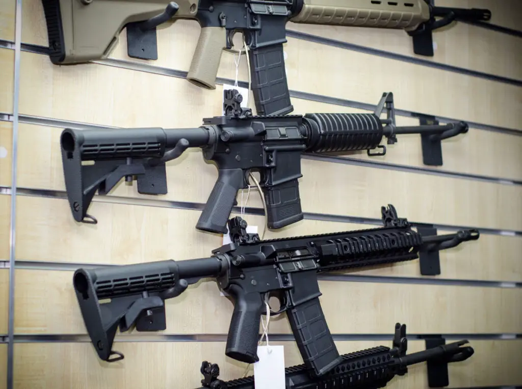 AR-15s at a gun store