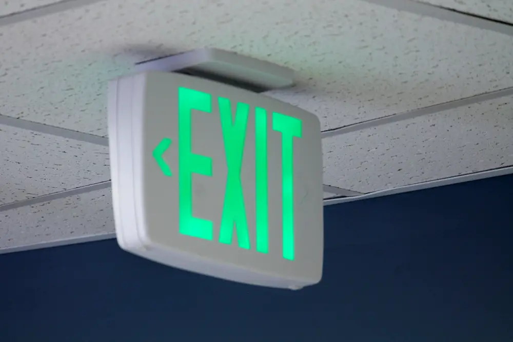 Exit sign using Tritium