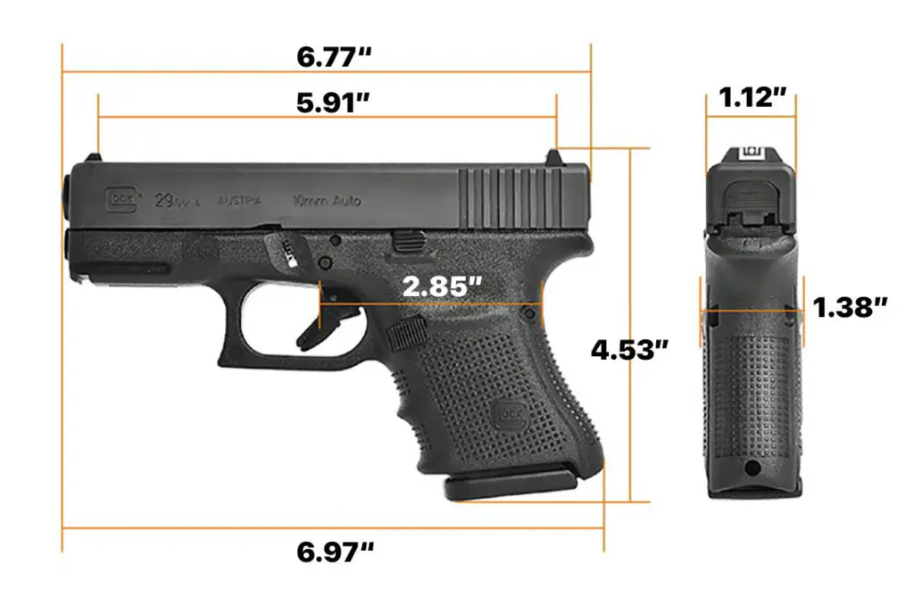 Glock 29 Size Measurements
