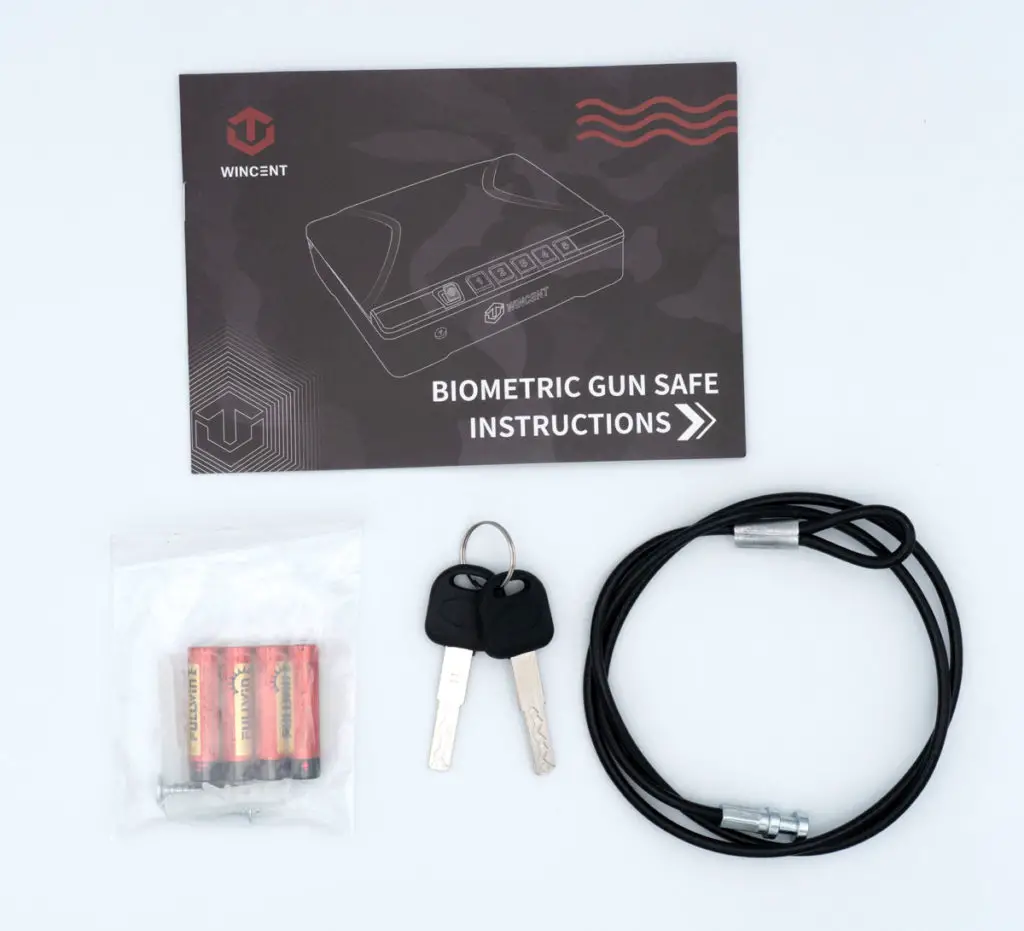 Wincent Gun Safe included accessories