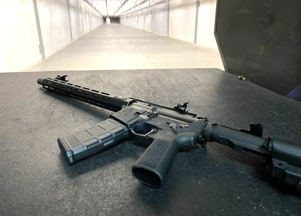 Springfield Saint Victor AR-15 at the gun range