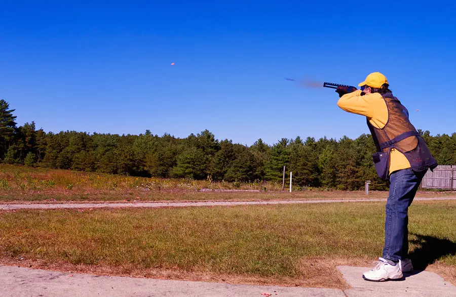 Skeet Shooting with a shotgun