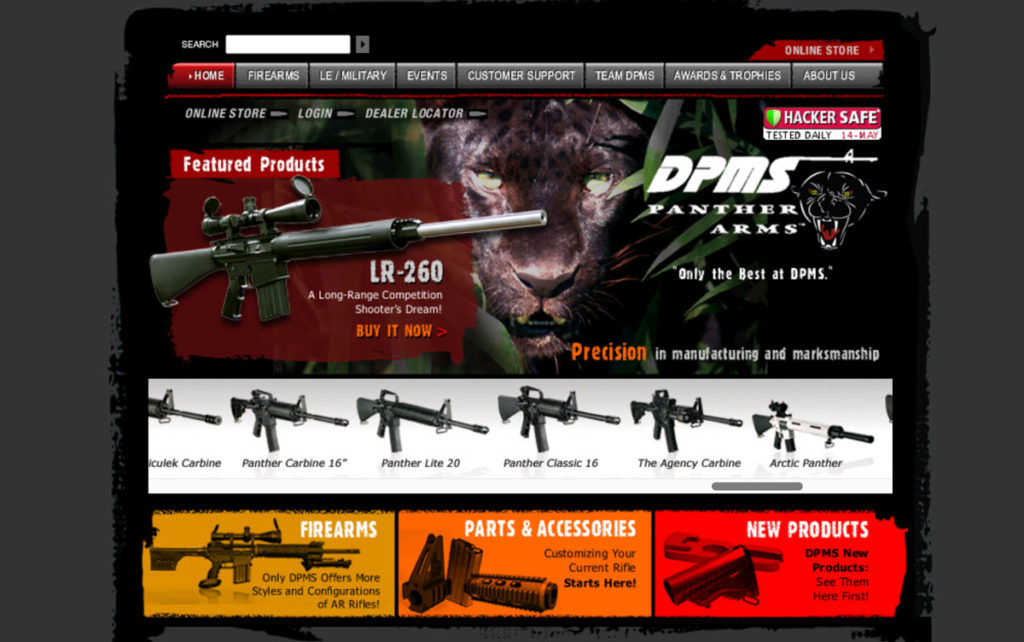 DPMS Panther website in 2008