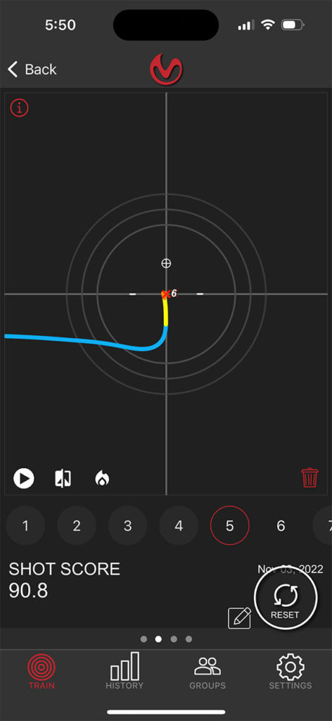 Shot Movement tracking with blackbeard x device