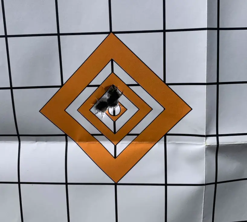 Target shot 3 times with the Athlon Ares BTR rifle scope