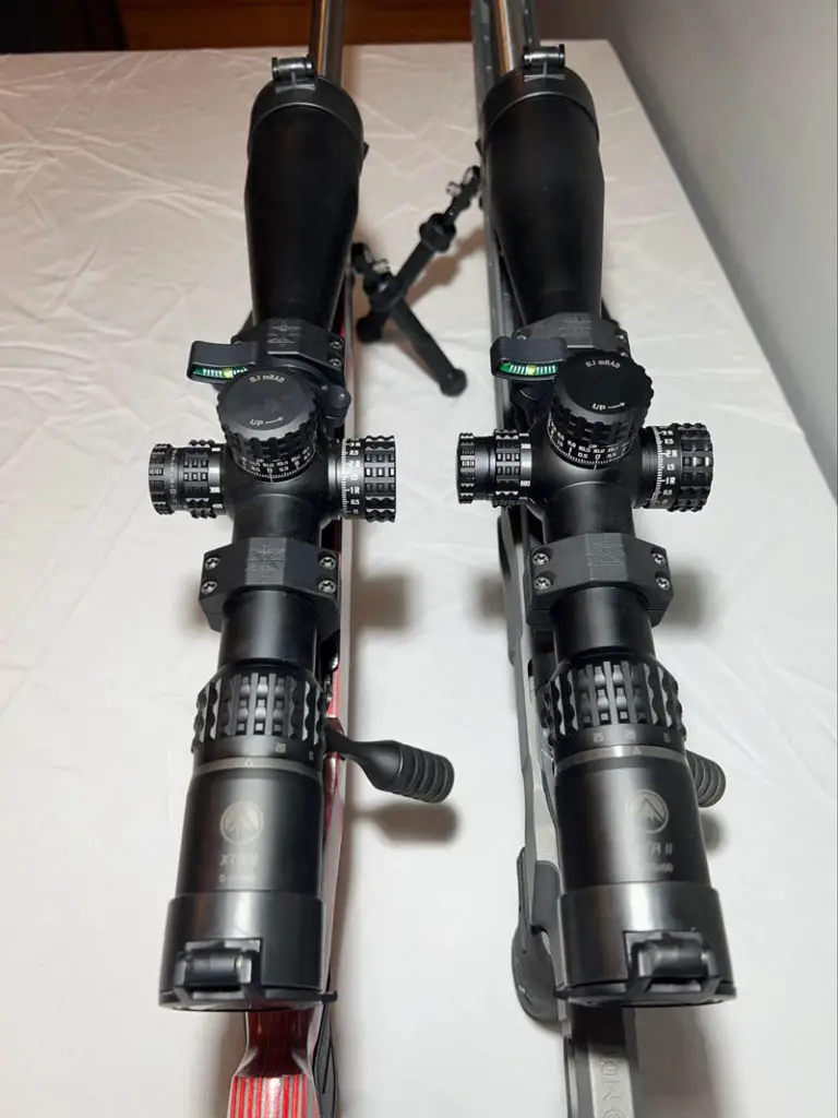 Burris XTR II 5-25X50 Riflescope side by side