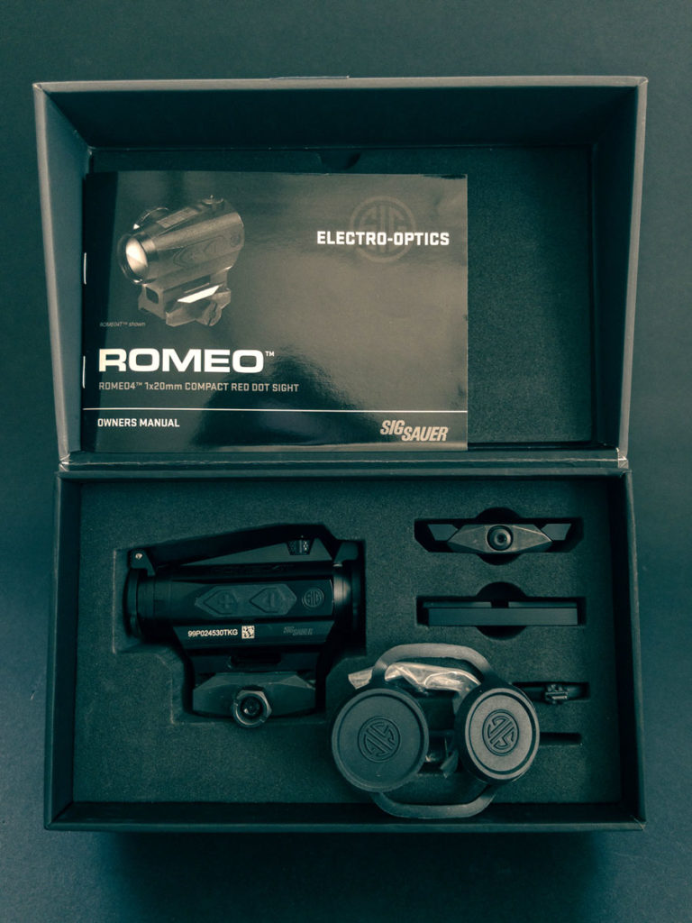Sig Romeo 4T open box with all that it comes with