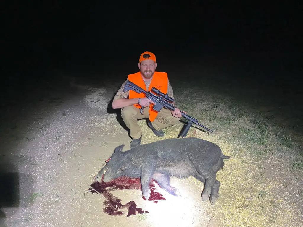 Sig Sauer Tango MSR hog hunting at night