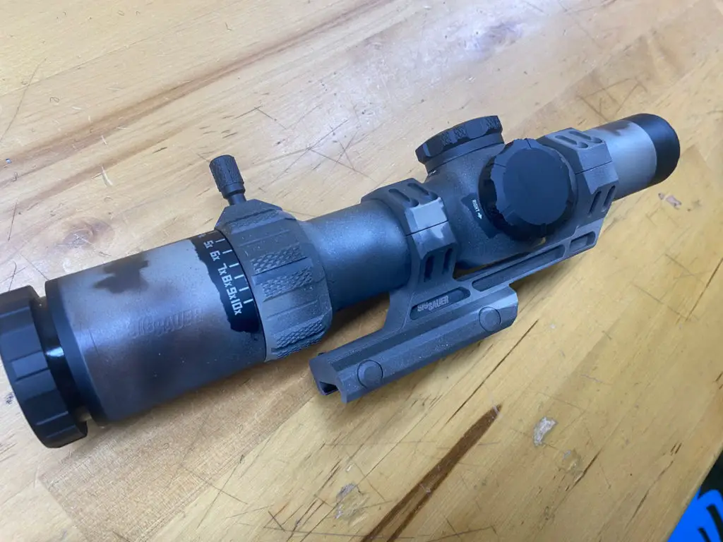 Sig Sauer Tango MSR scope full view of mount