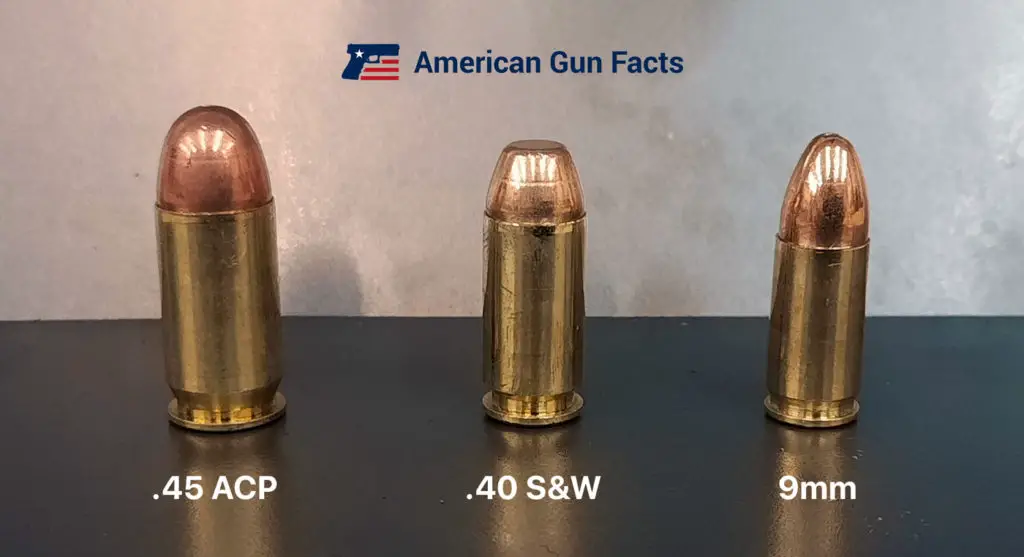 45 ACP vs 40 S&W vs 9mm caliber bullets