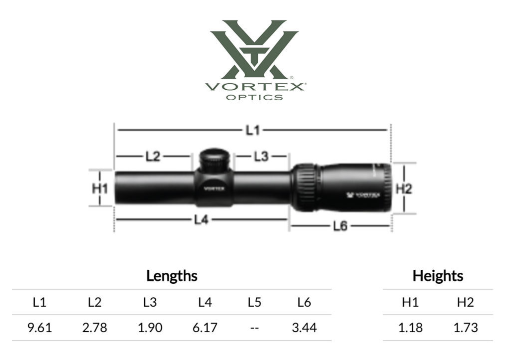  Vortex Crossfire II 1-4X24 Specs