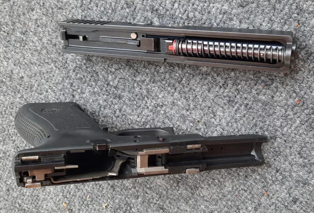 Glock 22 upper and lower takedown