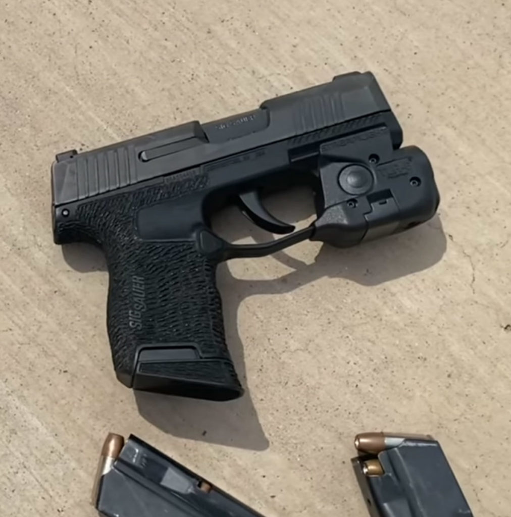 Sig P365 with two magazines and grip extension