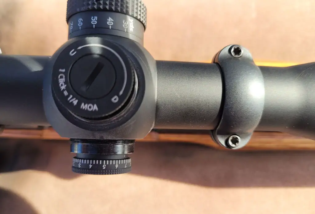 Vortex Diamondback HP Rifle Scope knobs