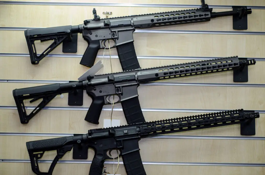 AR15 Rifles in a store