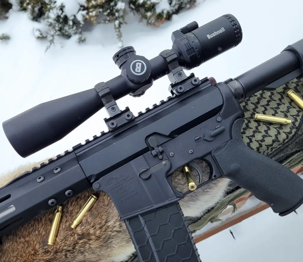 Bushnell AR Rifle scope on a AR rifle