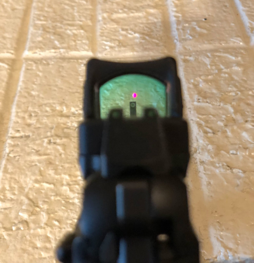 Trijicon red dot sight on CZ P01 Pistol