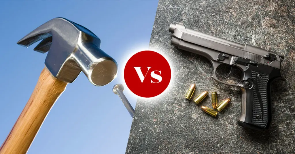 Hammers vs guns which kill more people?