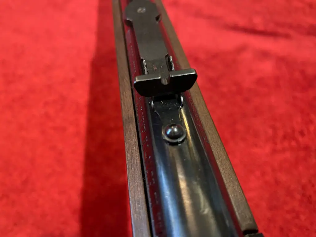 Rear sight and barrel top view henry classic