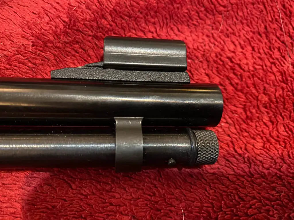 Front sight and barrel of Henry Classic 22 Rifle 