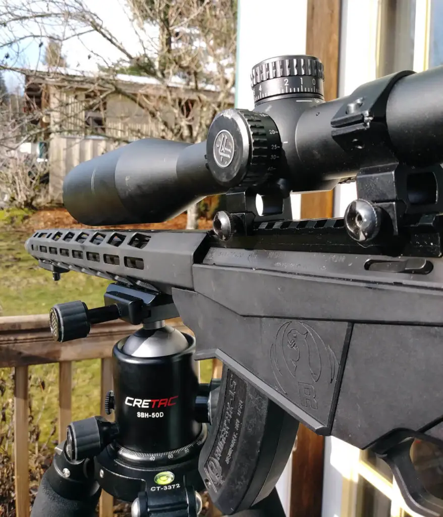 Ruger Precision Rimfire Rifle with a scope