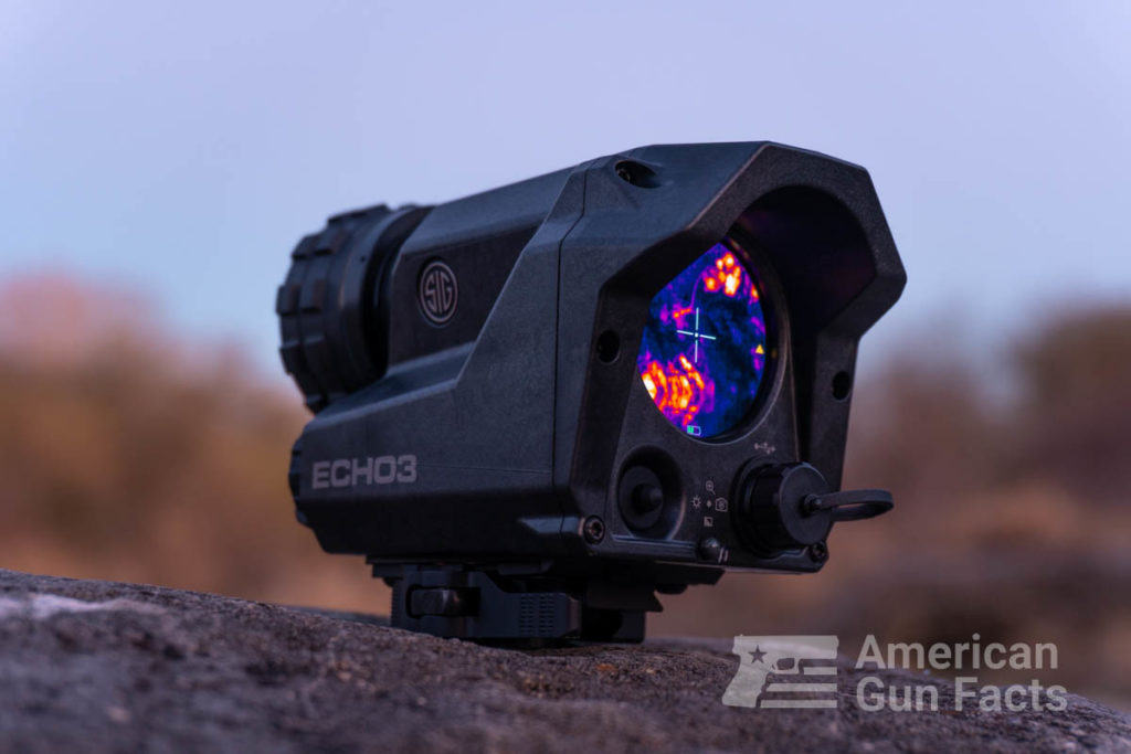 Sig echo 3 scope during golden hour with screen on