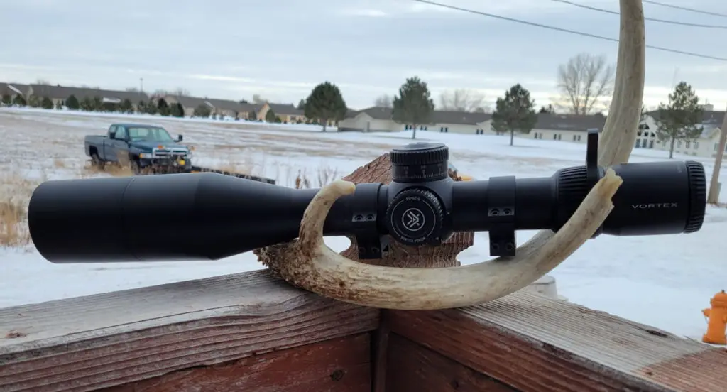 Vortex Venom 5-25x56 rifle scope in snowy landscape