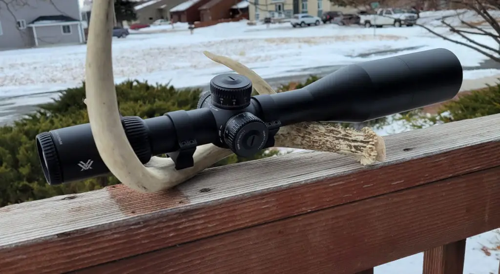 Vortex 5-25X56 FFP Venom Rifle Scope in animal horns