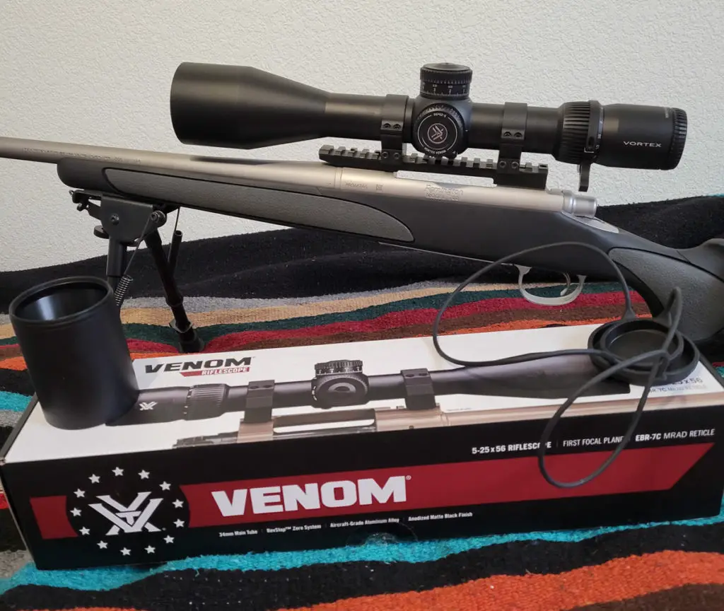 Vortex Venom Scope mounted on a hunting rifle