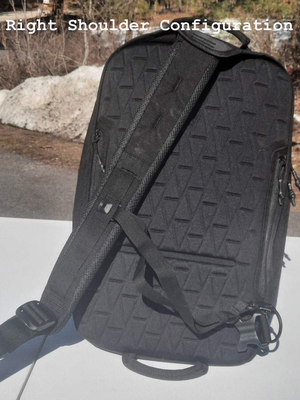 Right Shoulder sling configuration elite survival bag