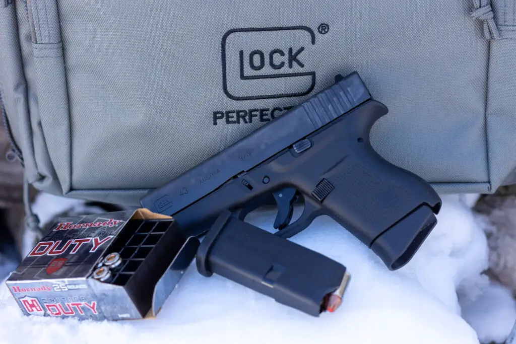 Glock 43 with magazine and ammo