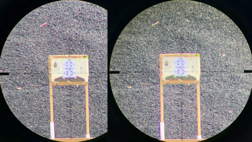 Arken Optics SH4 Gen2 Scope illumination comparison