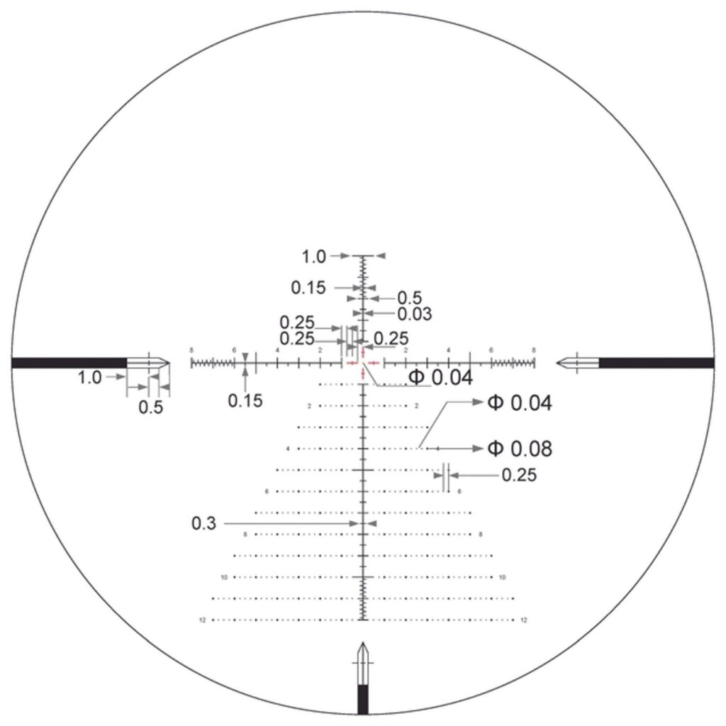Arken SH4 Gen2 Scope reticle diagram