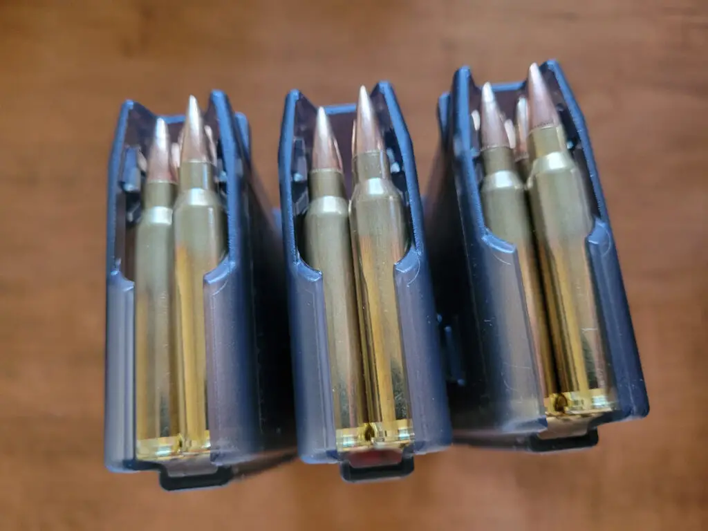 Top view of Amend2 Mags full of .556 rounds