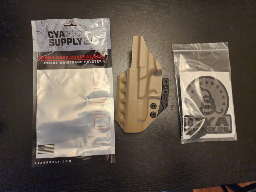 CYA Supply Co holster product packaging