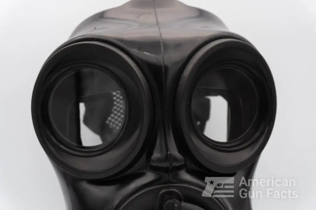 MIRA Safety gas mask close up view of the eye holes