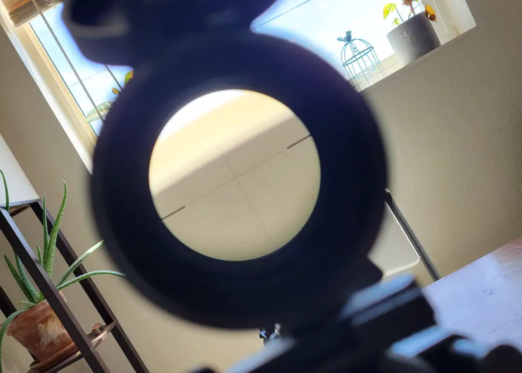 Athlon Heras reticle view through scope picture