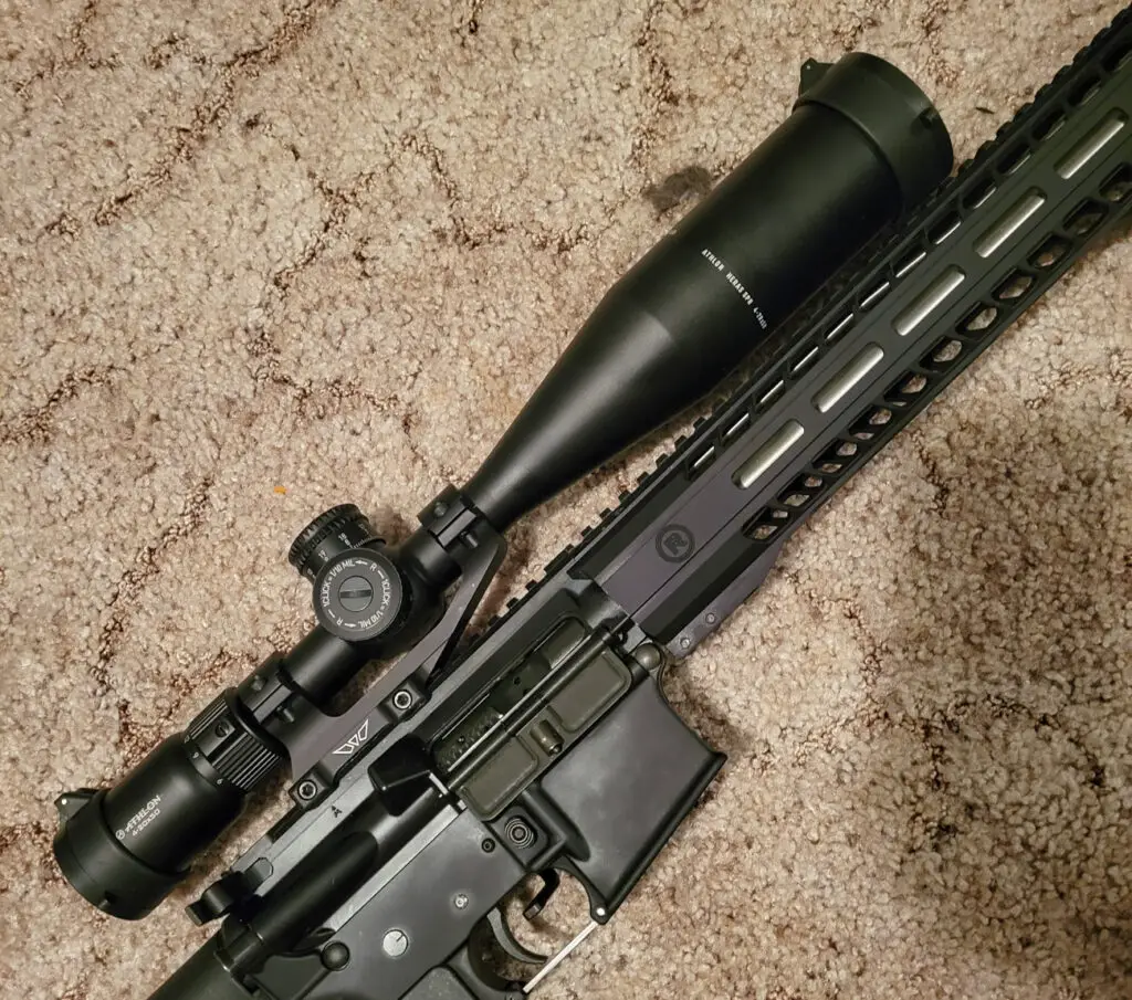 Athlon Heras Scope mounted on a rifle