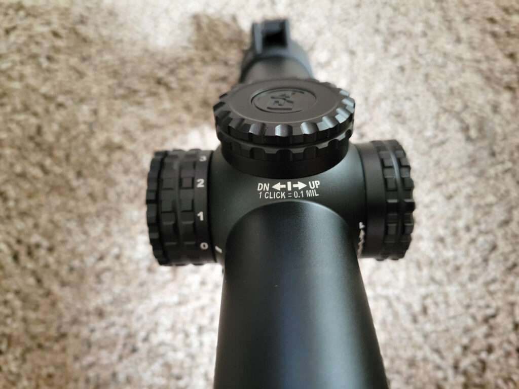 Primary Arms SLX 1-6x24 scope adjustment knobs
