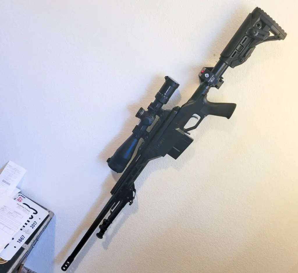 IC13 Mount Up! with an AR-15 mounted on the wall