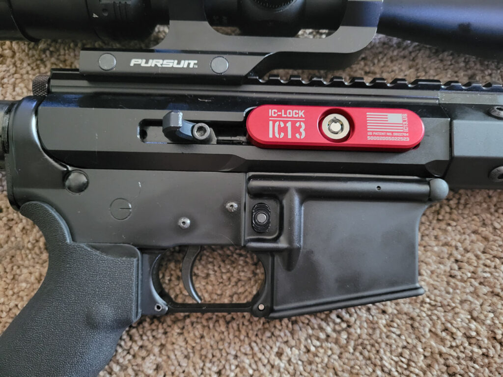IC13 Mount Up! ejection port lock in an ar15 rifle
