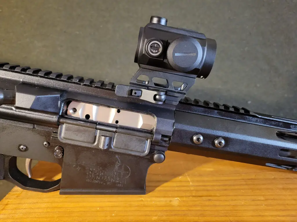 Primary Arms RD-25 Red Dot Site mounted on an AR15 rifle