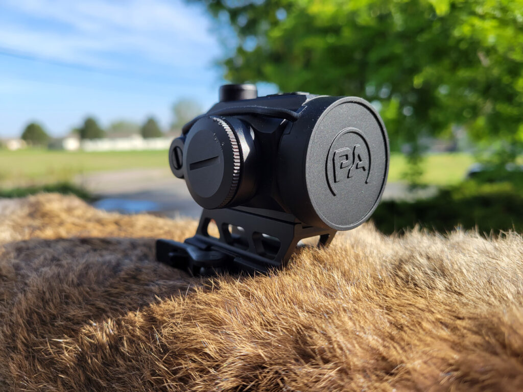 Primary Arms RD-25 Red Dot Site with lens cap on