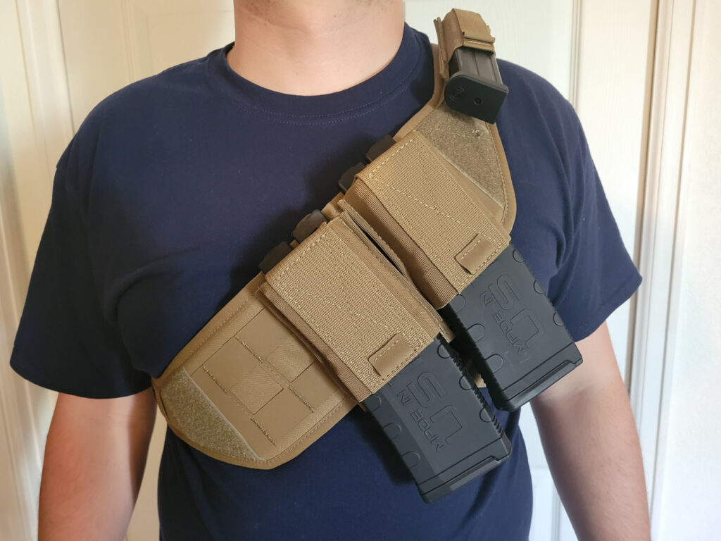 IC13 Bandoleer sling on a man with AR15 magazines